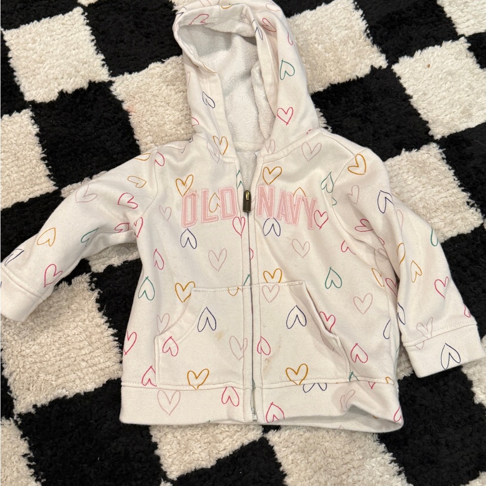 Old Navy Kids Multicolor Heart Hoodie